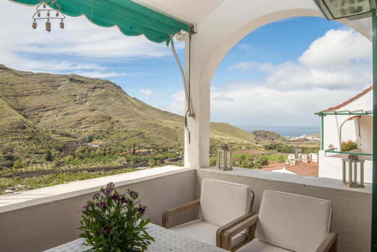 Casa Carmen Agaete Con Terraza Y Vistas Al Mar Villa Buitenkant foto